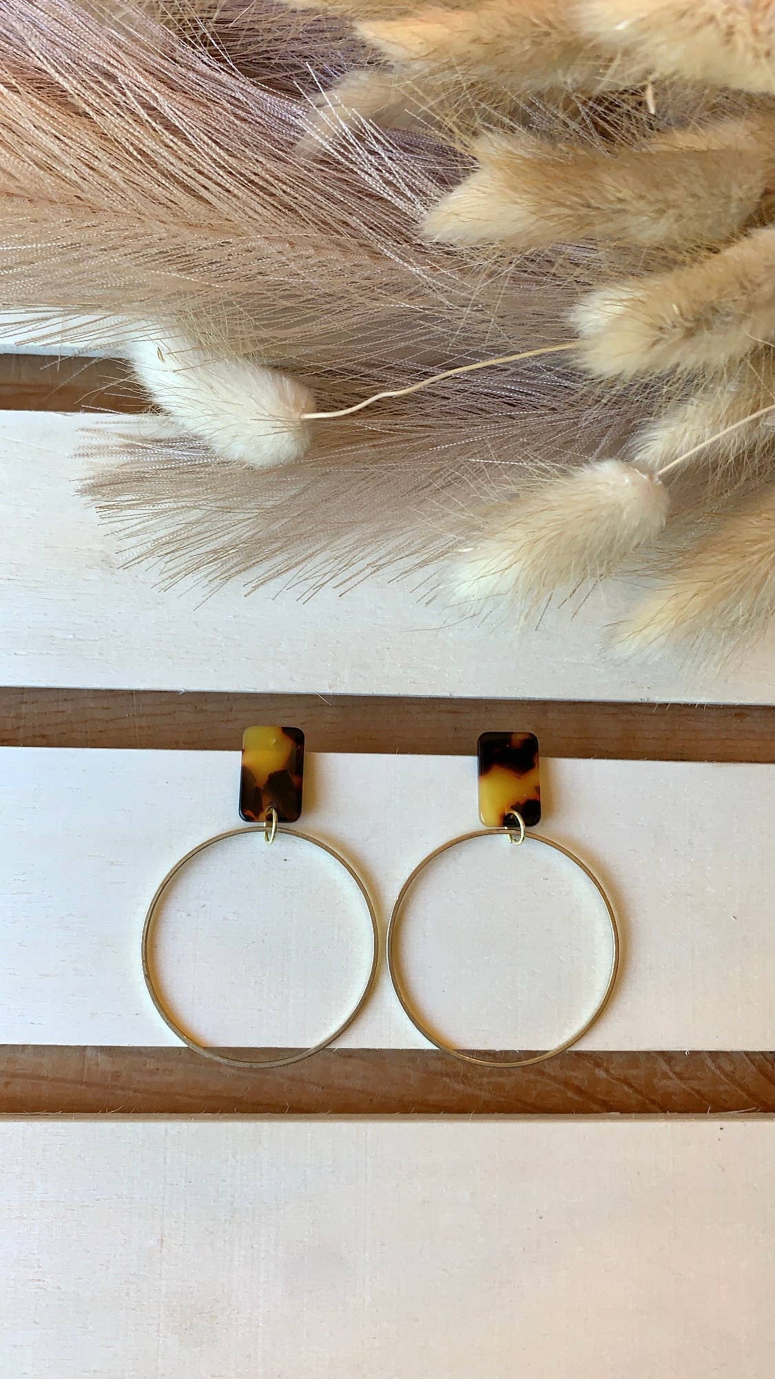Clover & Coast Square Stud With Large Hoop
