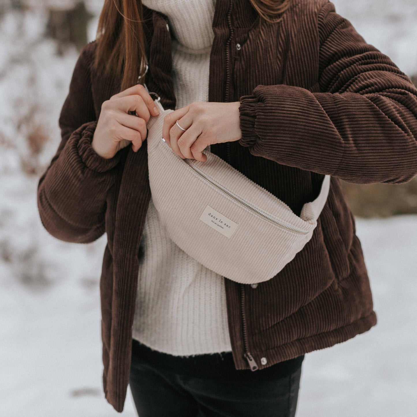 Dans Le Sac Adjustable Corduroy Belt Bag