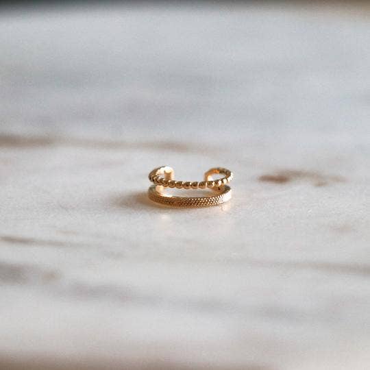 Horace Ear Cuff Double Mixte Gold
