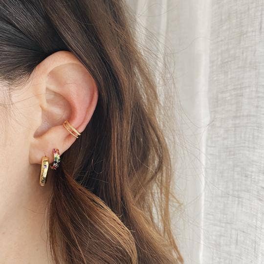 Horace Ear Cuff Double Mixte Gold