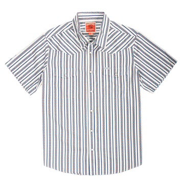 Sendero Serape Pearl Snap Short Sleeve - Navy