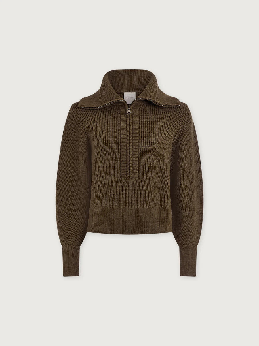 Varley Maura 1/2 Zip Rib Knit Sweater (2 Colours)