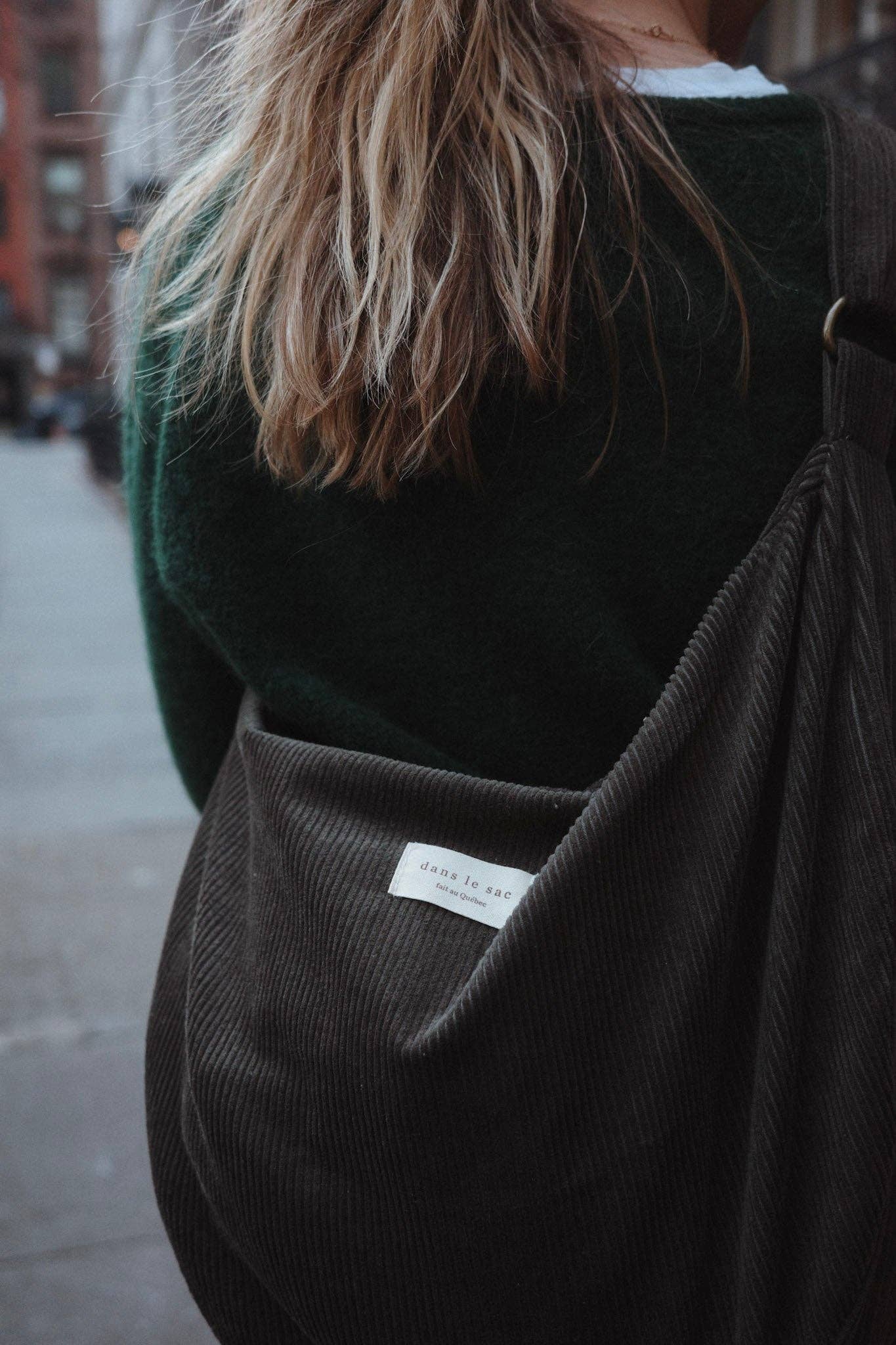 Dans Le Sac Crescent Corduroy Crossbody Bag
