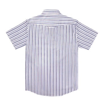 Sendero Serape Pearl Snap Short Sleeve - Navy