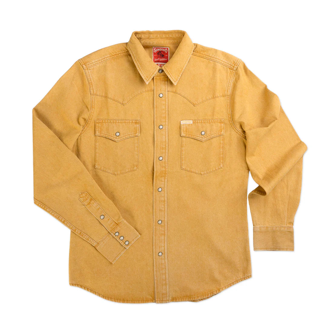 Sendero Wyatt Pearl Snap - Faded Gold