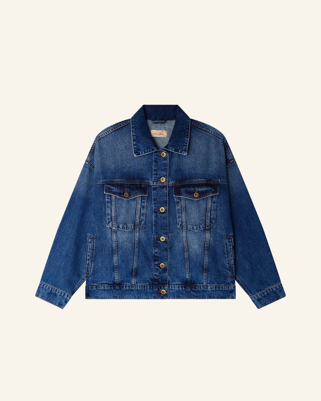 Sessun Costello Denim Jacket Vintage Blue