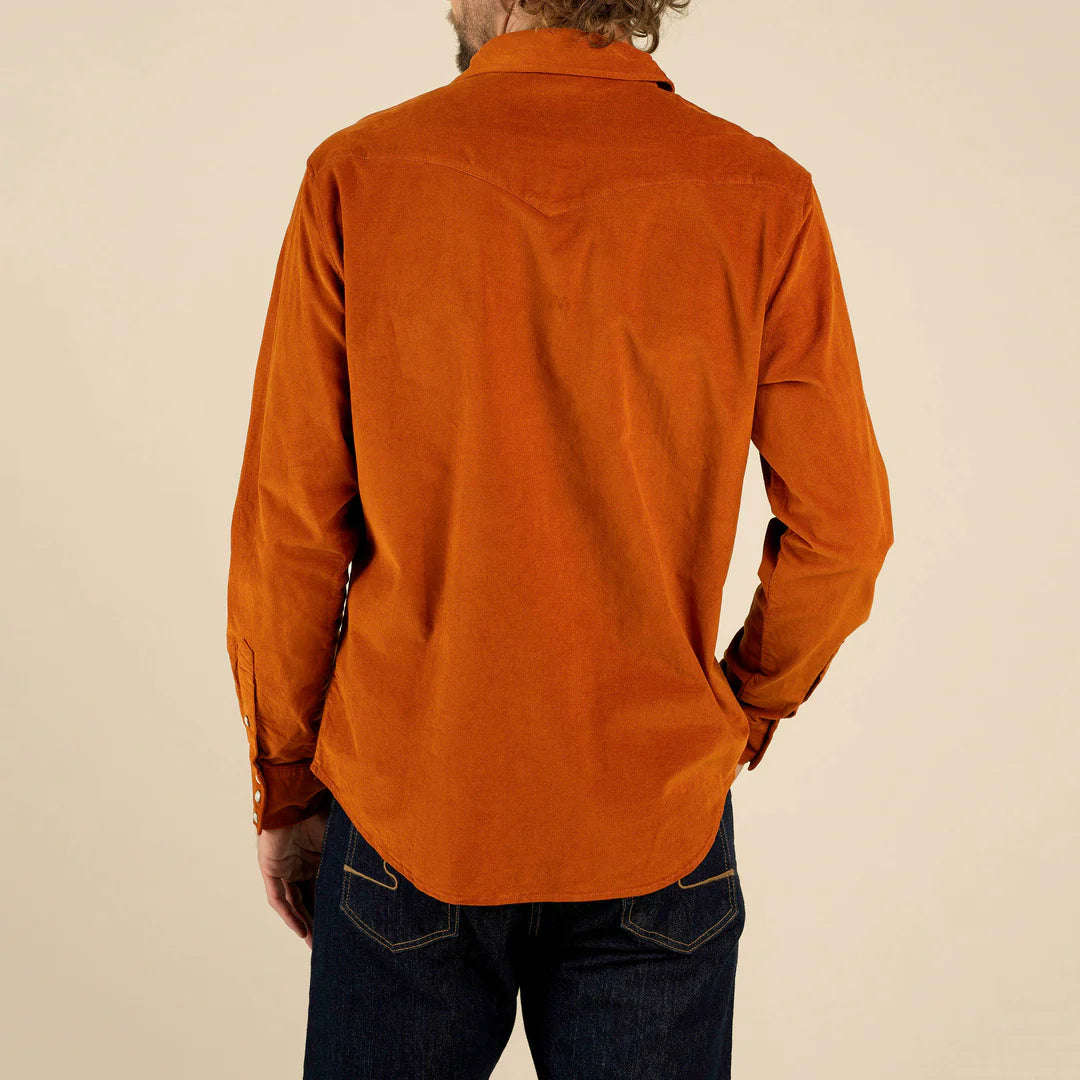Sendero Wyatt Pearl Snap Burnt Orange