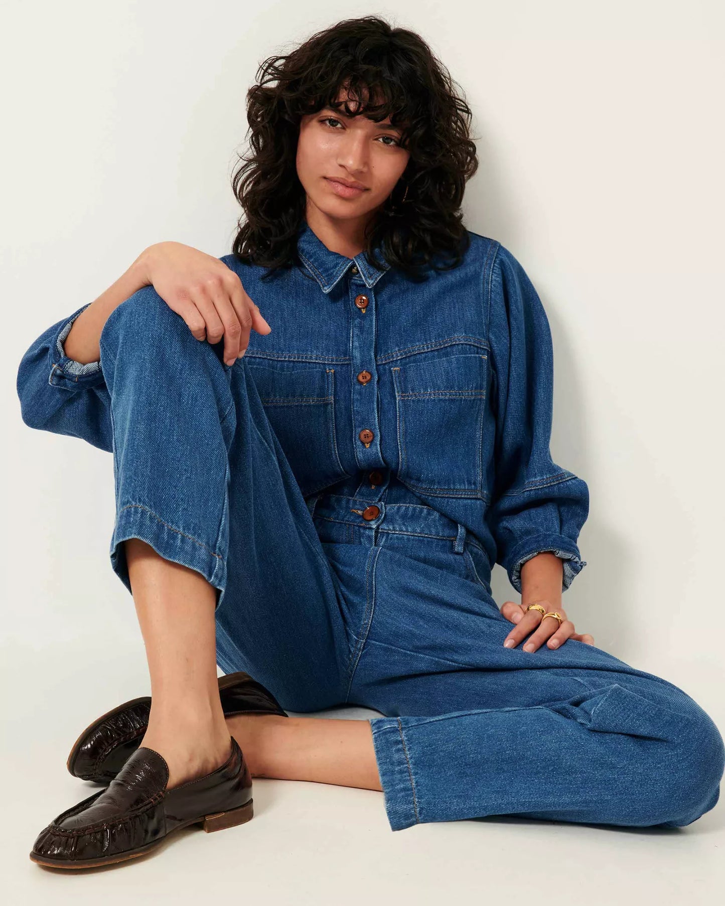 Sessun Leone Shirt Denim Blue