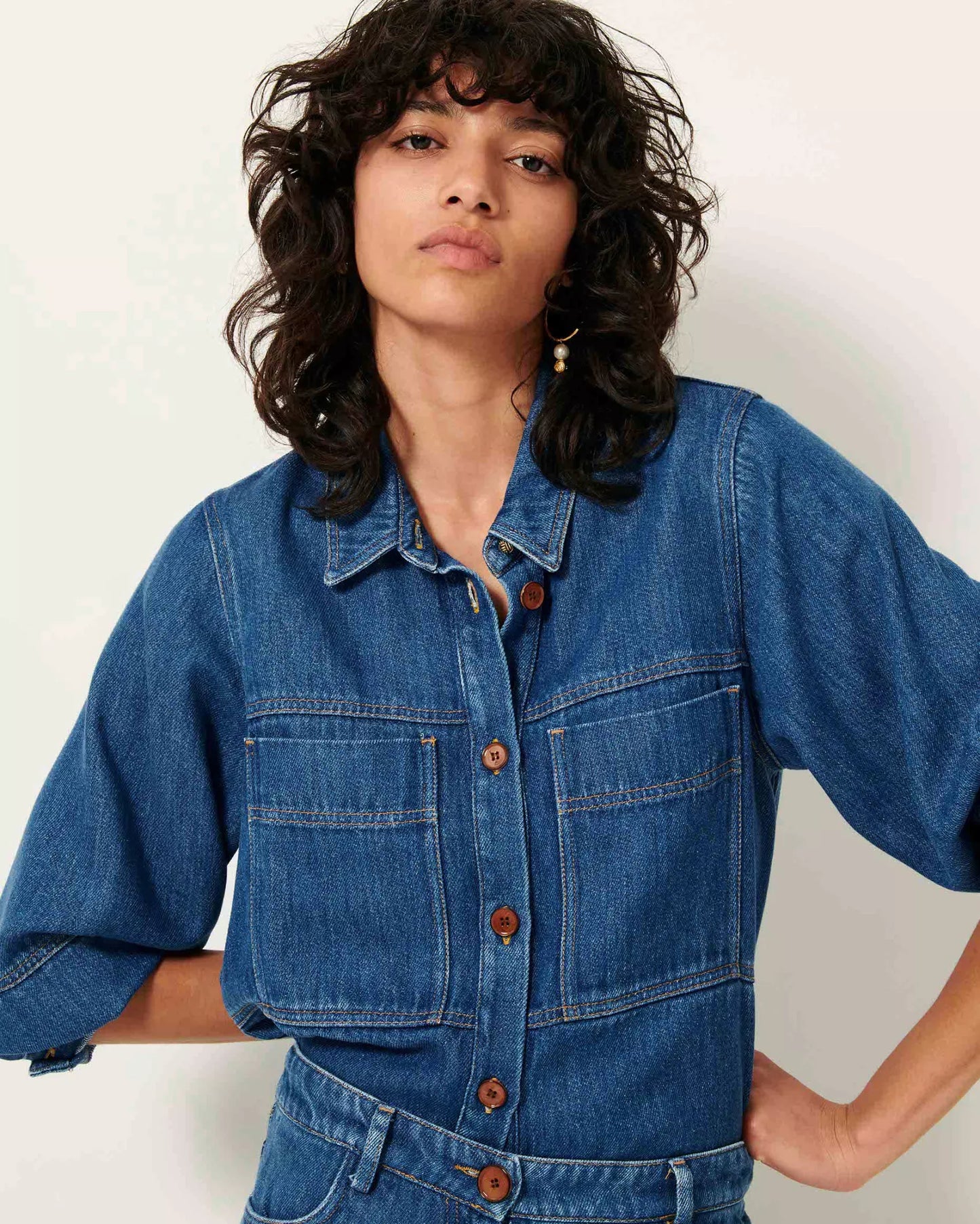 Sessun Leone Shirt Denim Blue