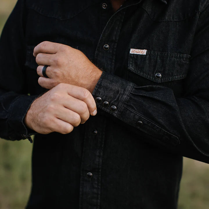 Sendero Wyatt Pearl Snap - Denim
