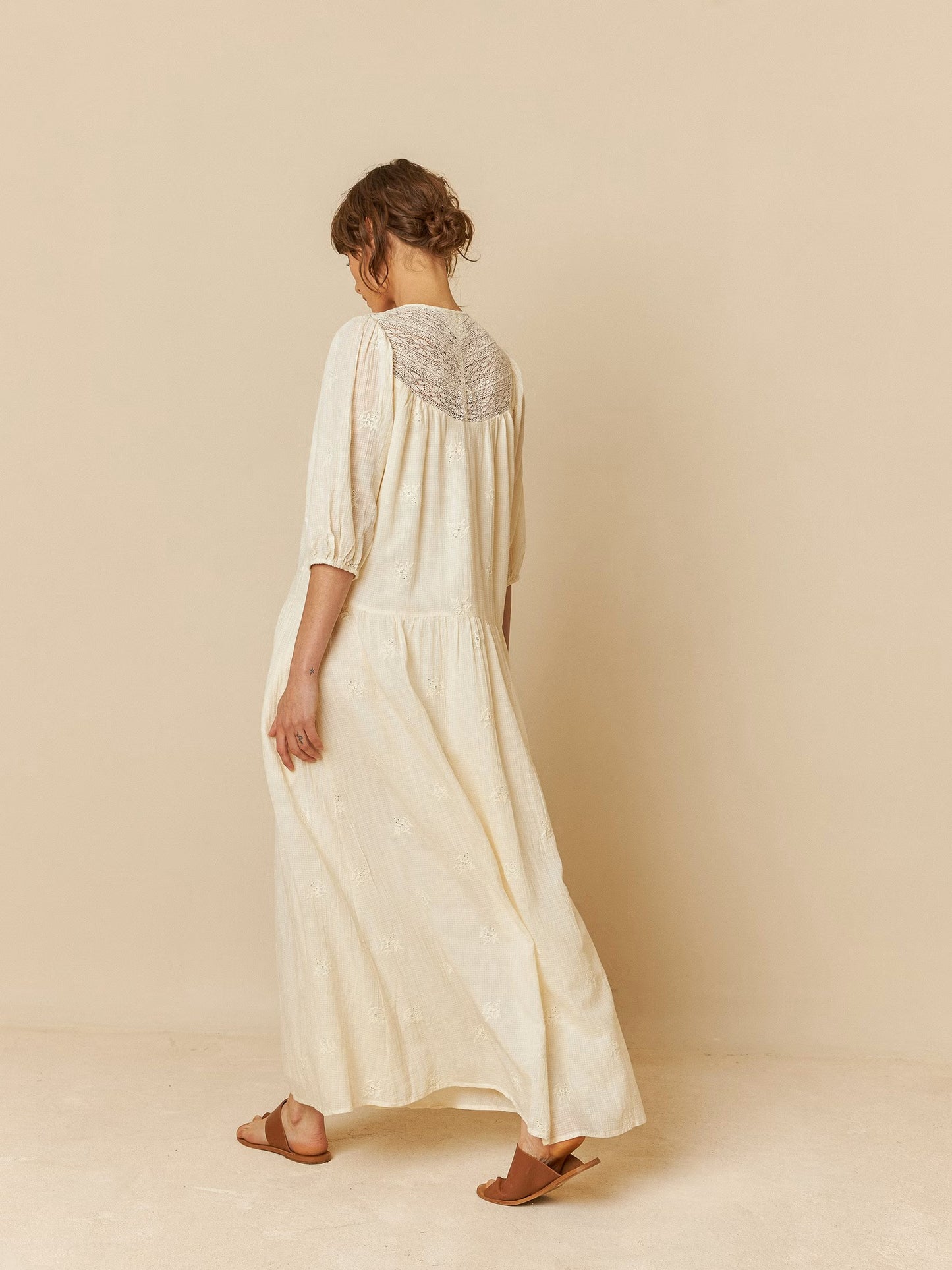 Indi + Cold Balloon Sleeve Dress