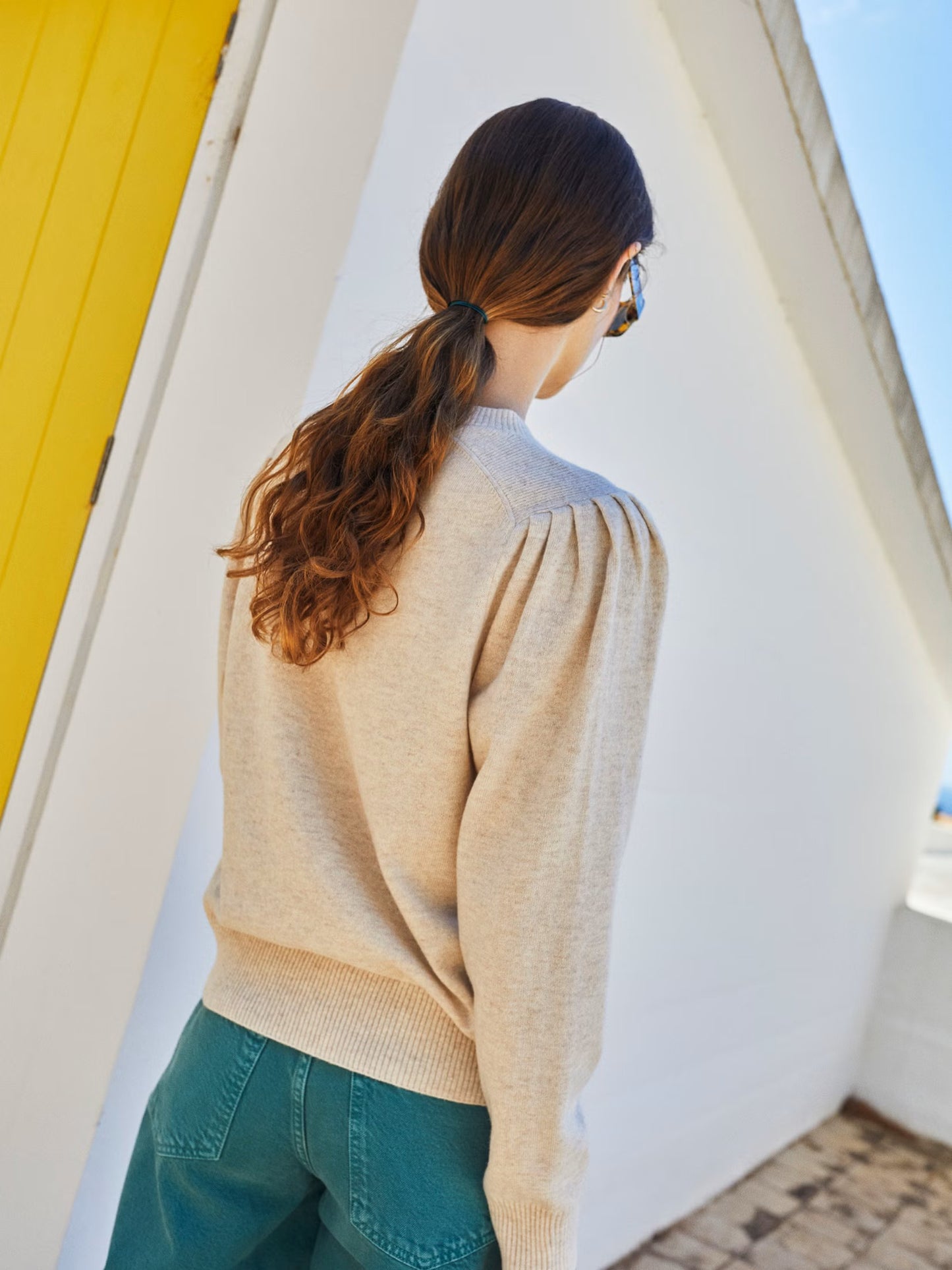 Indi + Cold Ribbed Details Sweater