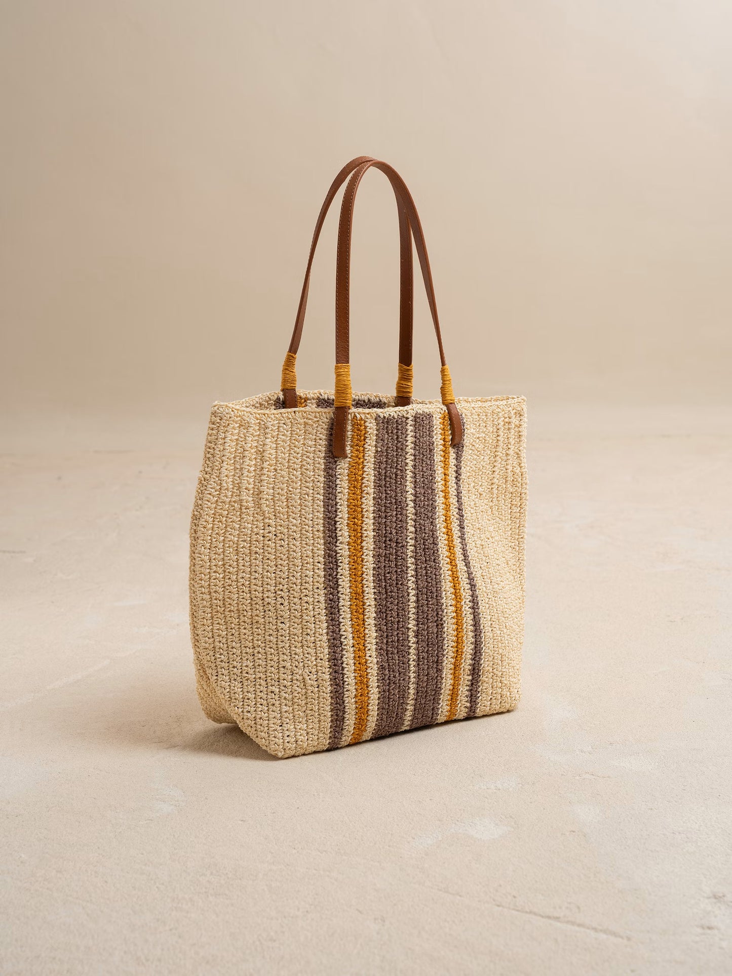 Indi + Cold Rafia Stripe Bag