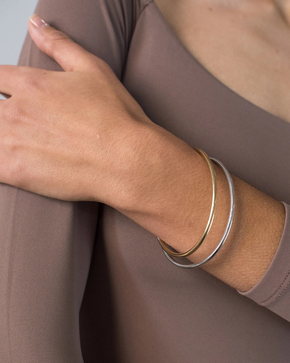 Jenny Bird Dane Bangle Set Two Tone (M or L)