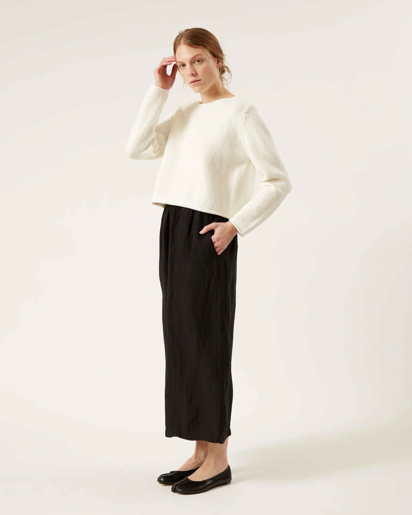 Naif Domi Heavyweight Linen Crepe Pants