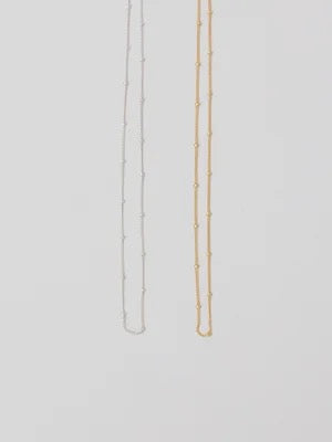 Loops Lustre Beaded Necklace Sterling Silver