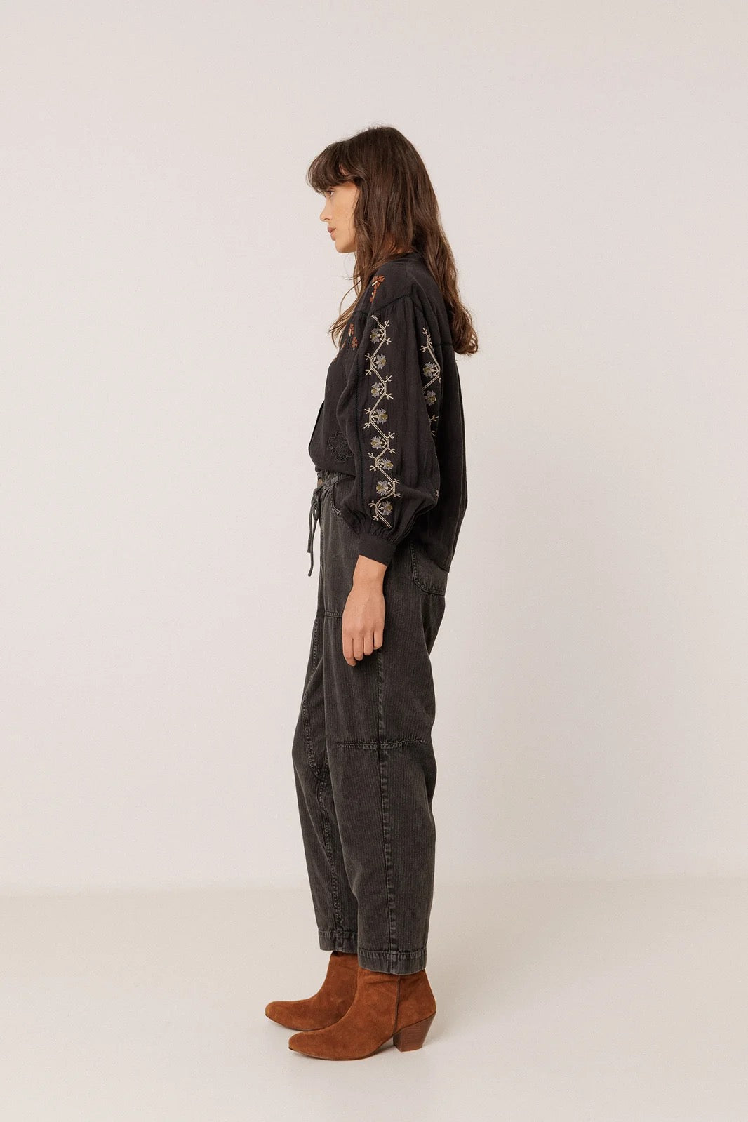 Indi & Cold Embroidered Floral Blouse