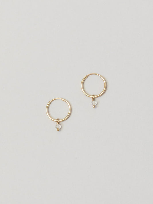 Loops Dewdrop Earrings Moon - Gold