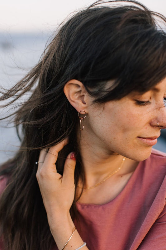 Loops Link Earrings Gold