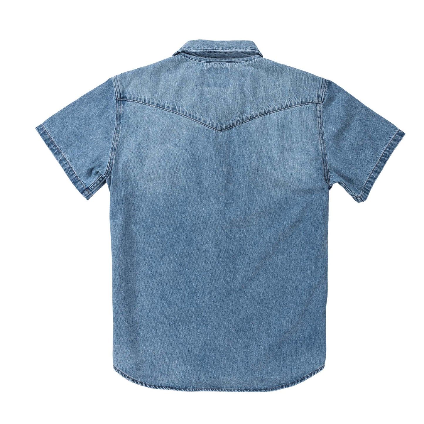 Sendero Men's Wyatt Pearl Snap Short Sleeve - Denim