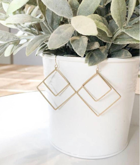 Clover & Coast  Double Diamond Earring