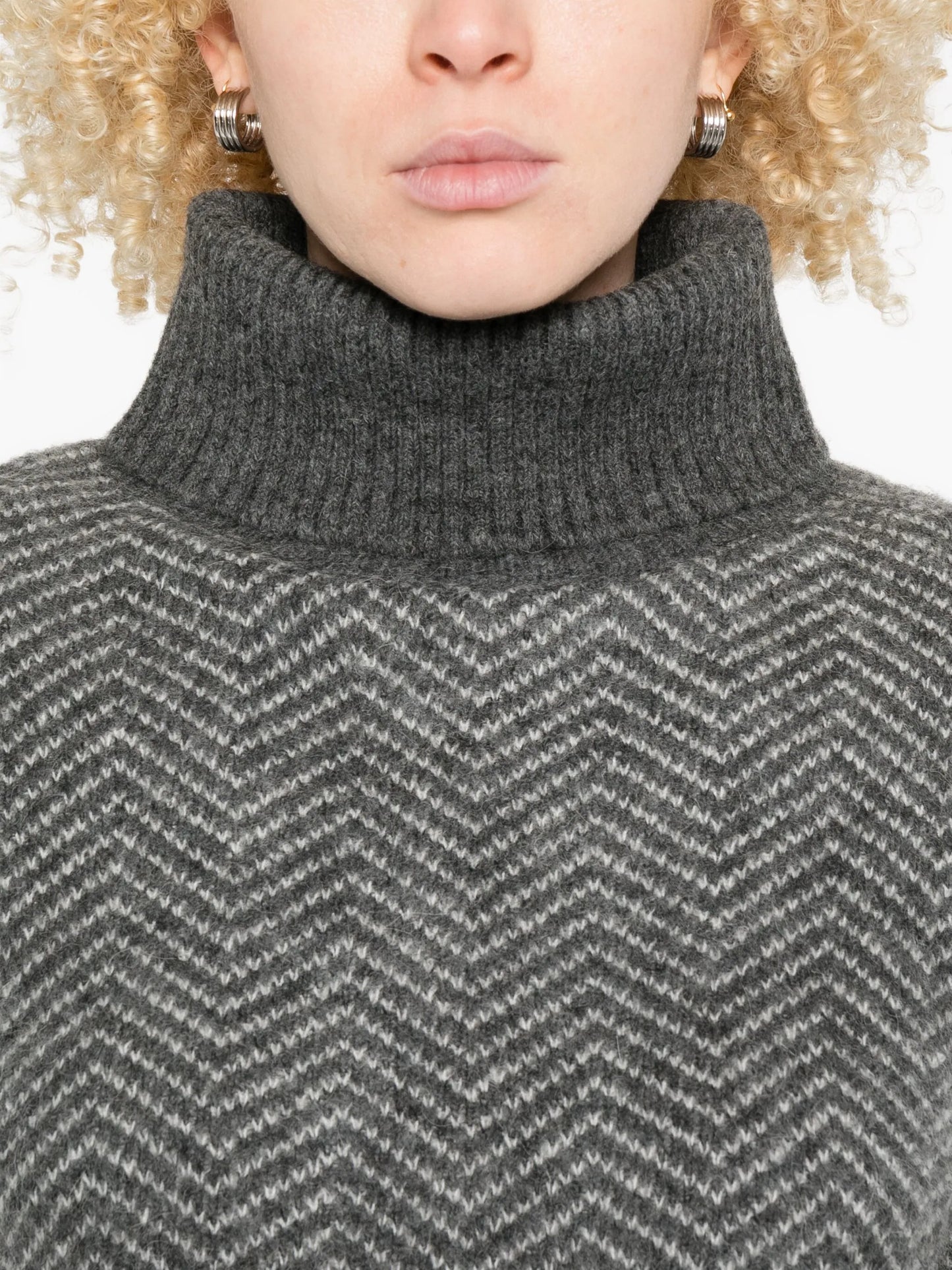 Yerse Herringbone Jacquard Jumper