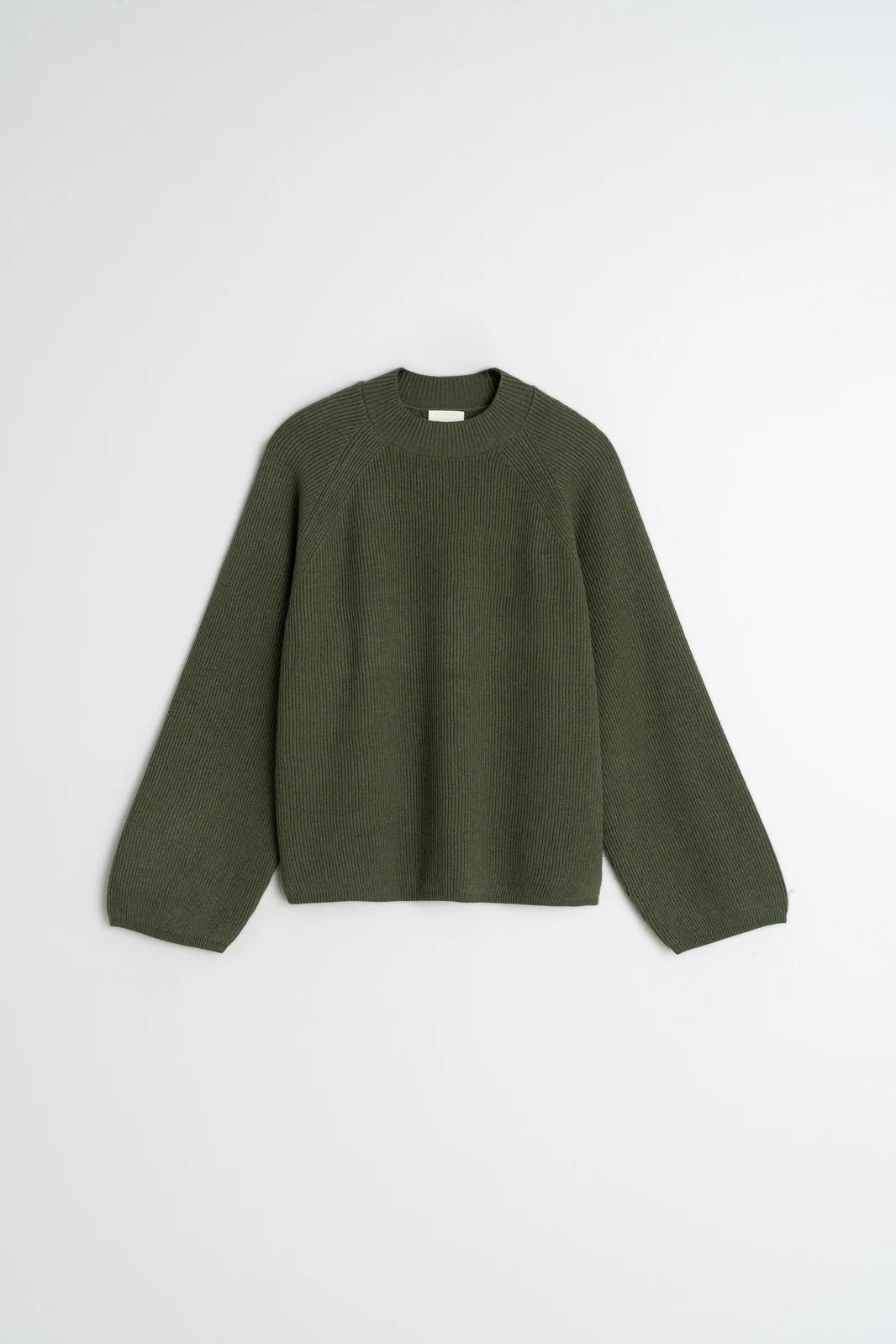 Indi + Cold Ribbed Sweater w/ Perkins Collar