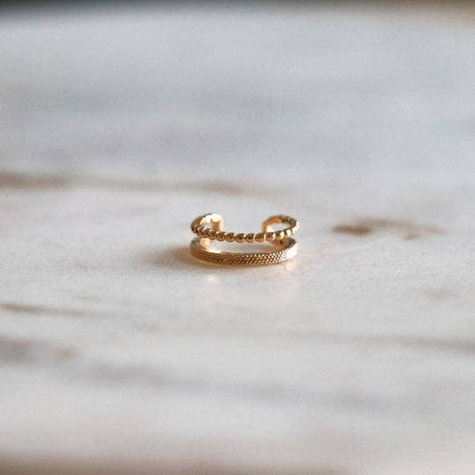 Horace Ear Cuff Double Mixte Gold