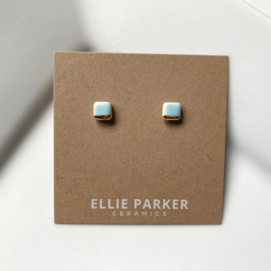 Ellie Parker Square Sky Blue Geometric Earrings