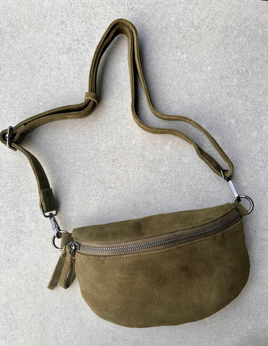 Justine Brooks Suede Crossbody Bag (2 Colours)
