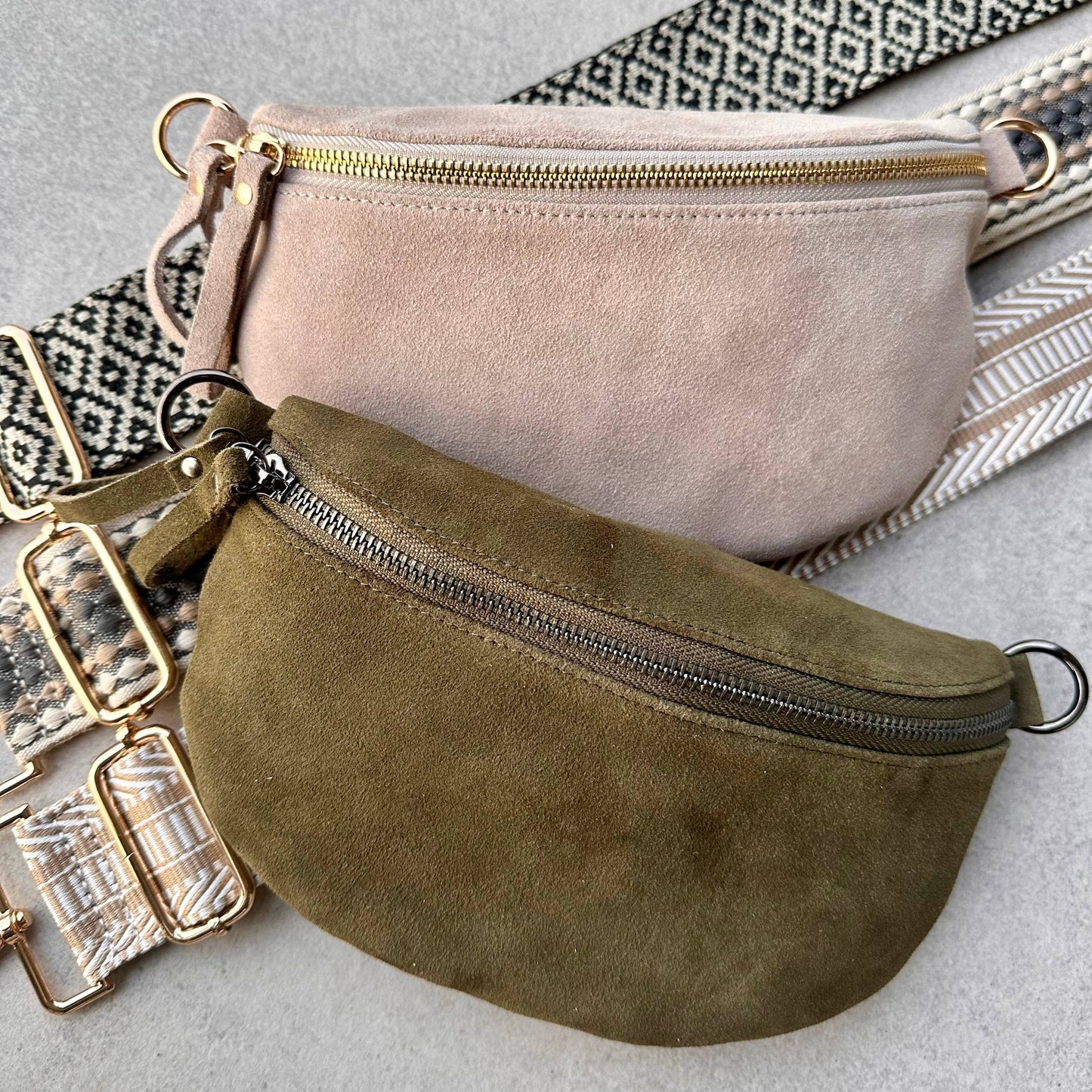 Justine Brooks Suede Crossbody Bag (2 Colours)