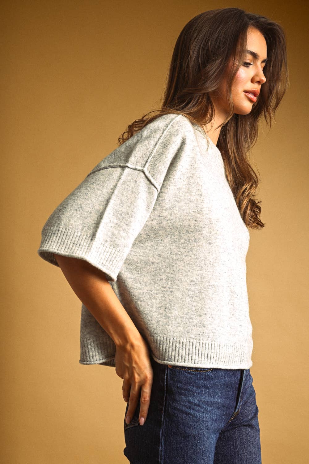 Miou Muse Sweater S/S Heather Grey