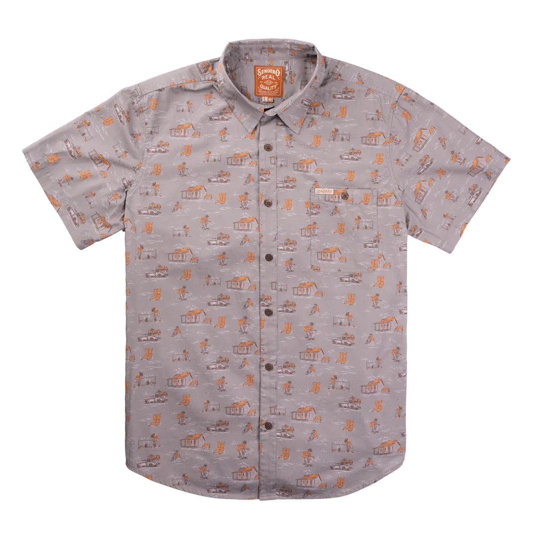 Sendero City Slicker Short Sleeve - Ranch Life Gray