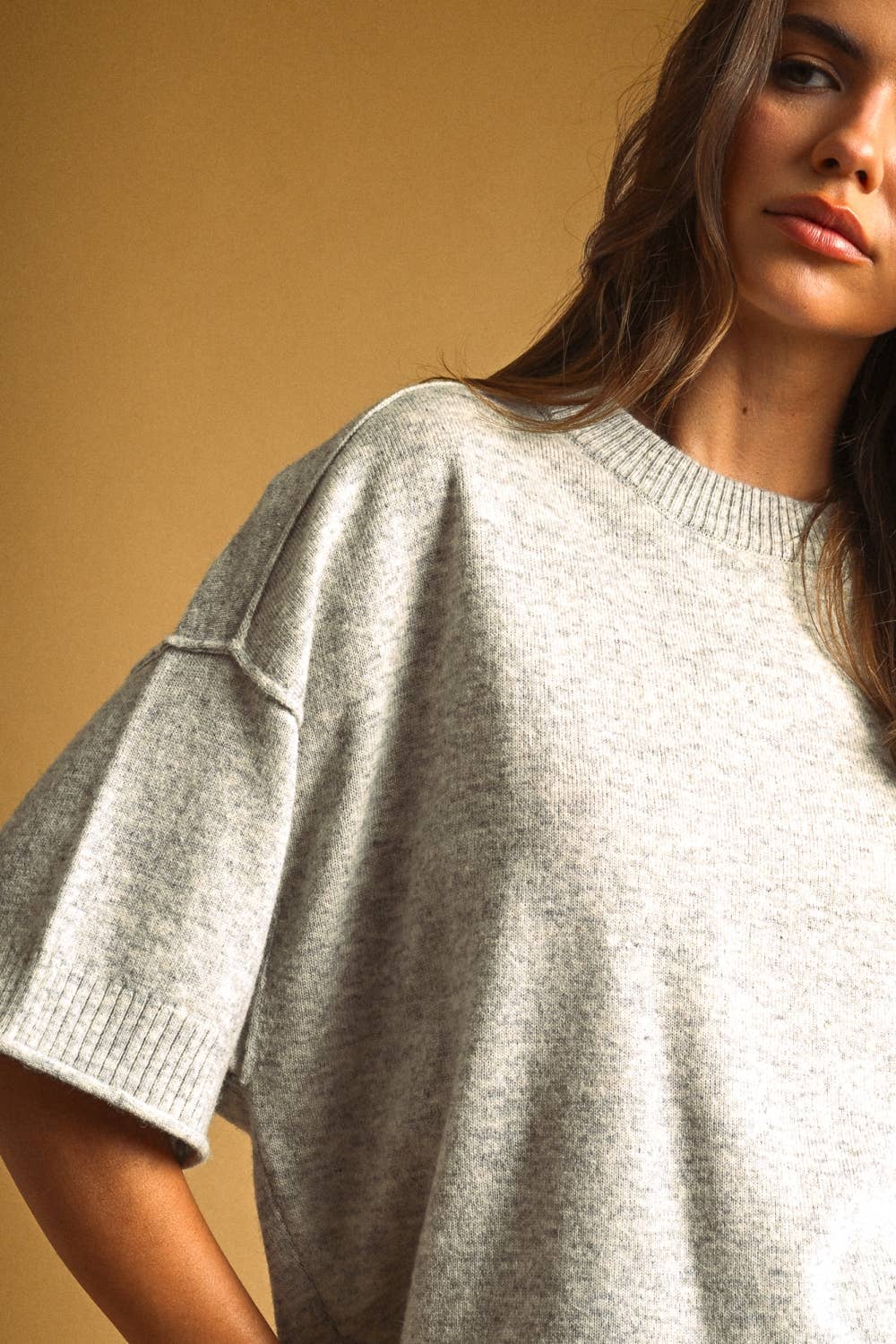 Miou Muse Sweater S/S Heather Grey
