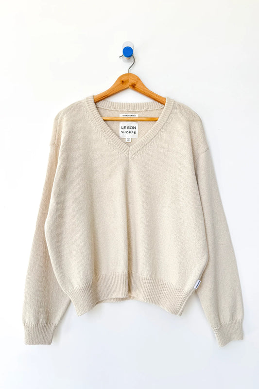 Le Bon Shoppe Cotton V Neck Sweater