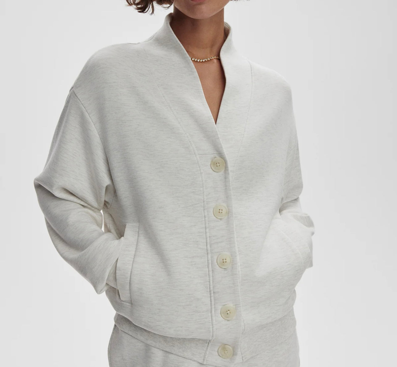 Varley Celeste Button Sweater