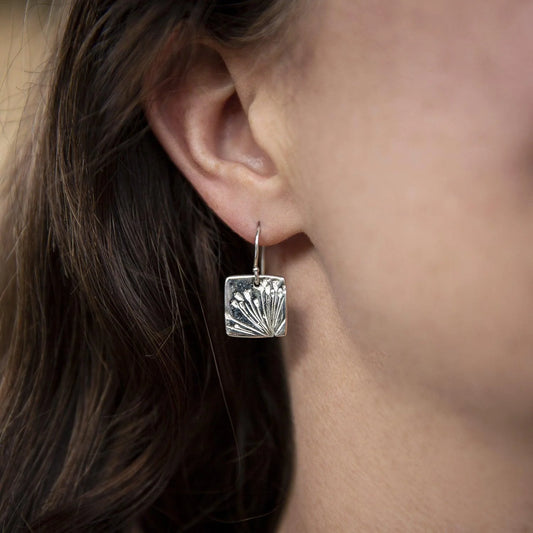 Kat Cadegan Square Dill Flower Earrings Small