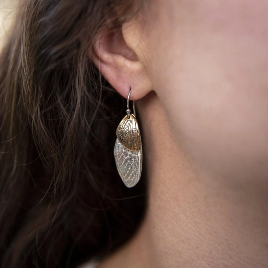 Kat Cadegan Double Cicada Wings Earrings