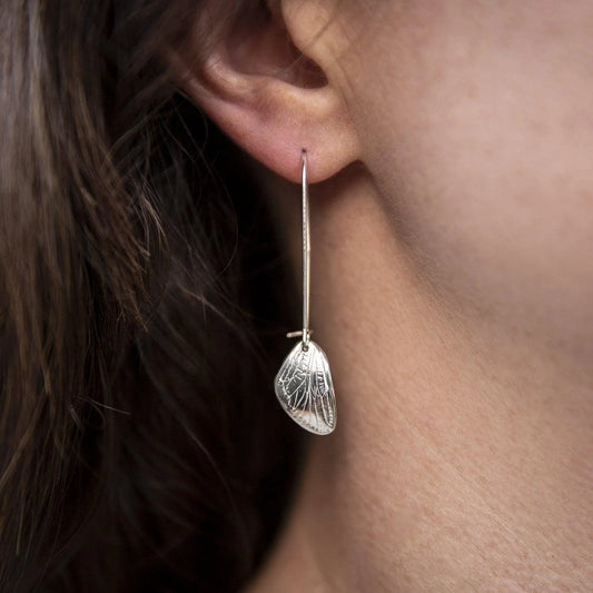 Kat Cadegan Cicada Earrings Silver