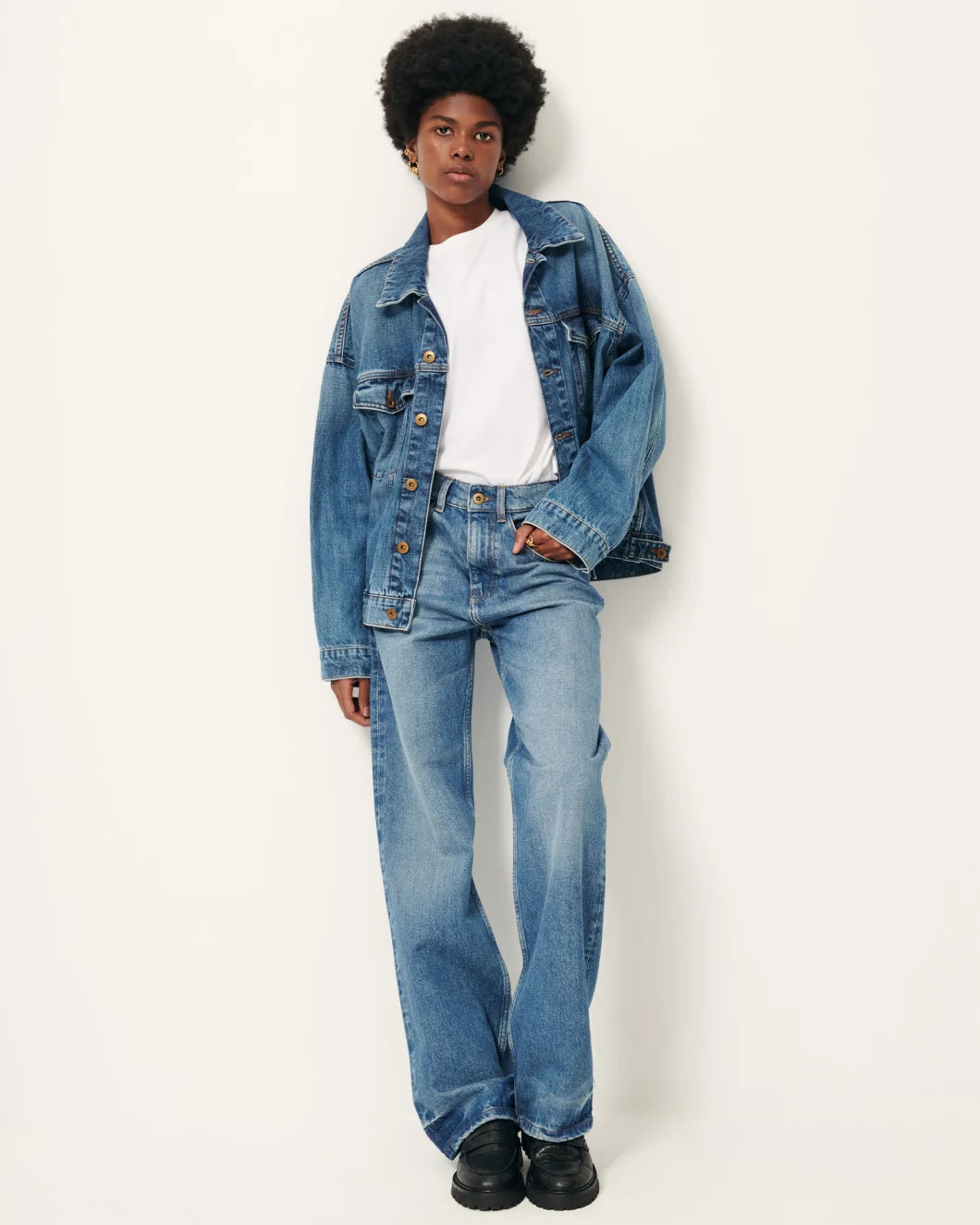 Sessun Costello Denim Jacket Vintage Blue