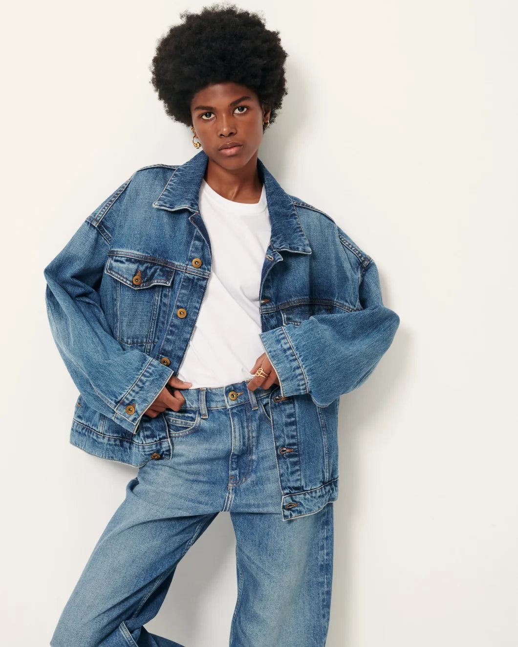 Sessun Costello Denim Jacket Vintage Blue