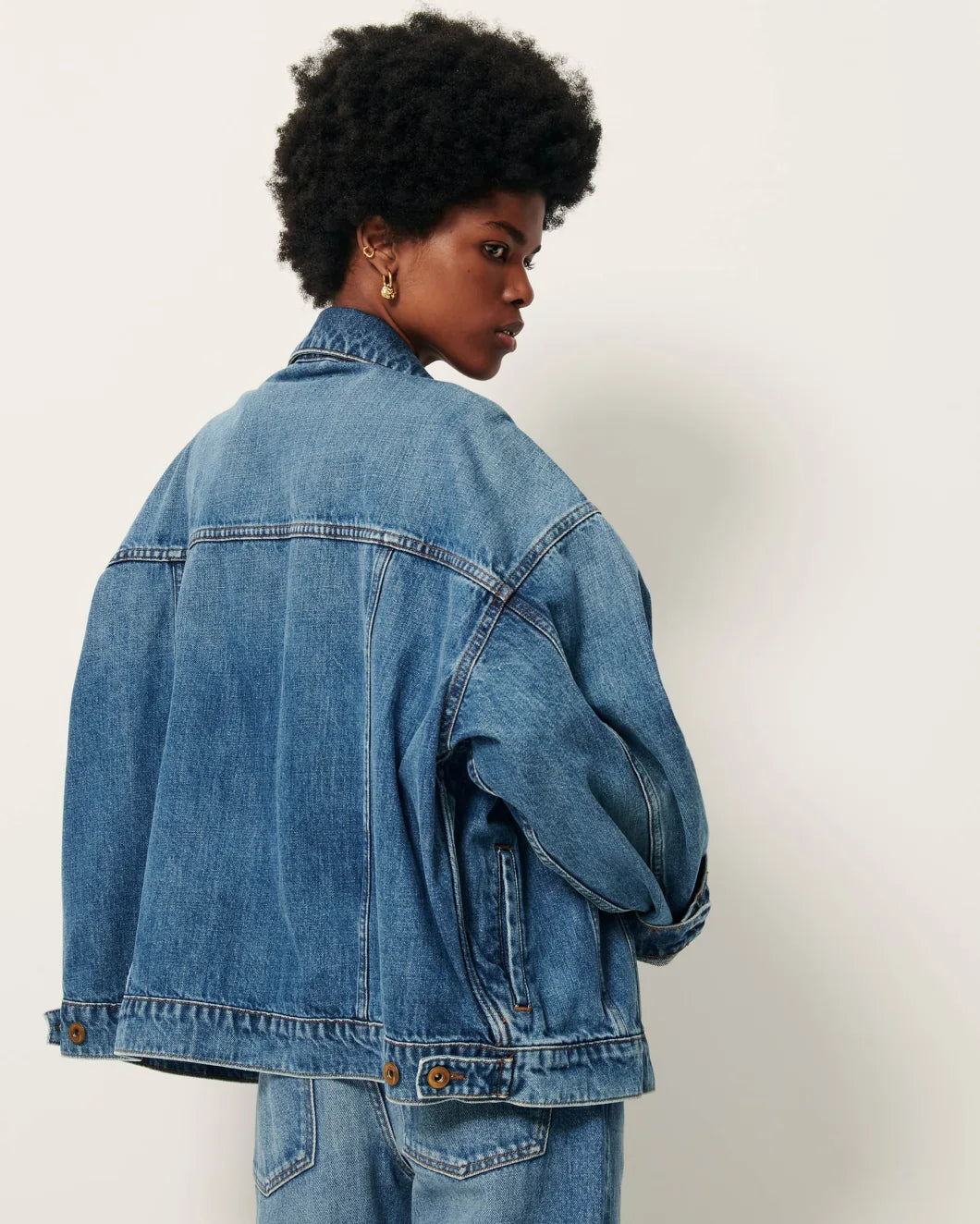 Sessun Costello Denim Jacket Vintage Blue