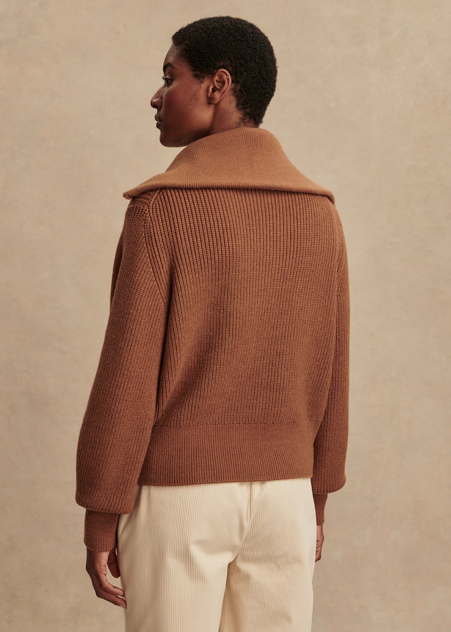 Varley Maura 1/2 Zip Rib Knit Sweater