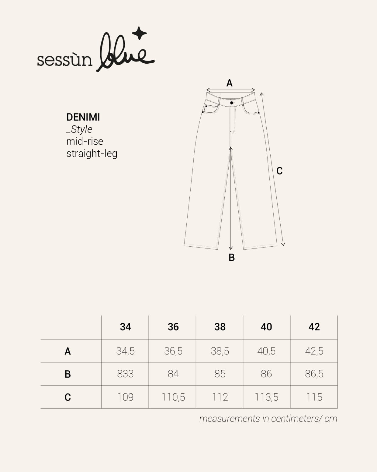 Sessun Denimi Denim Pant Stoneblue