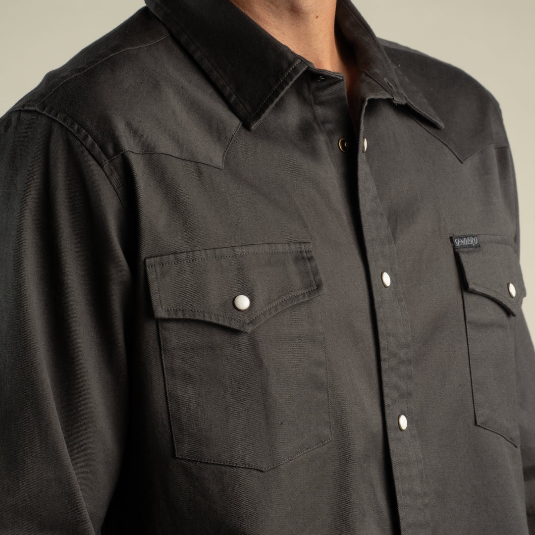 Sendero Wyatt Pearl Snap Basalt