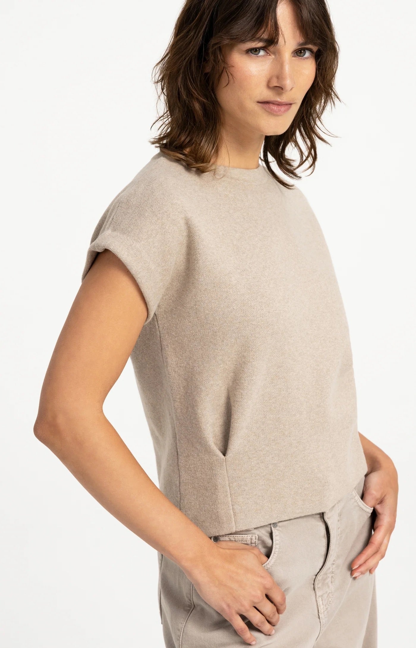Yaya Jacquard Knit Top