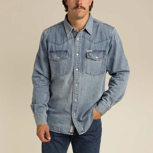 Sendero Wyatt Pearl Snap - Denim