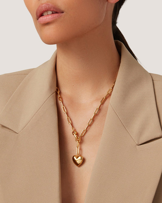 Jenny Bird Puffy Heart Chain