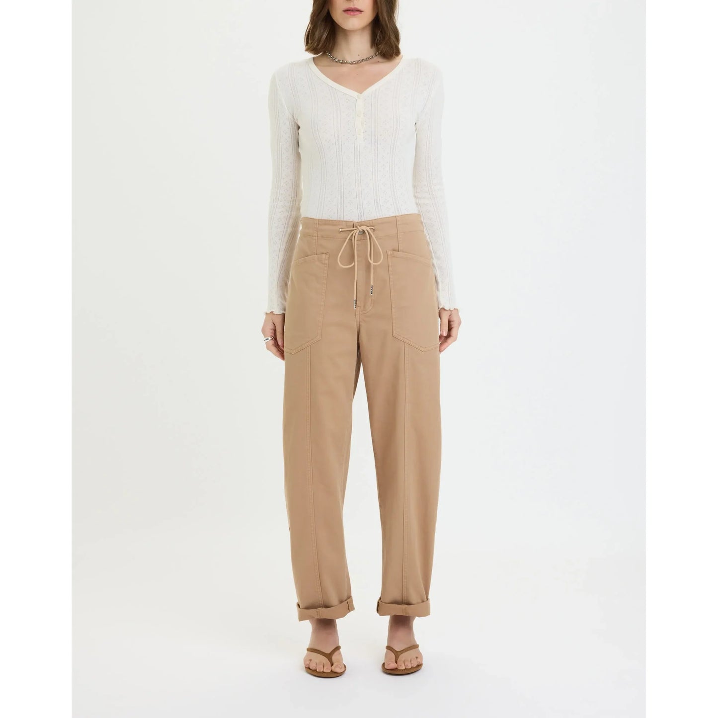 Daze Villa Drawstring Pants Latte
