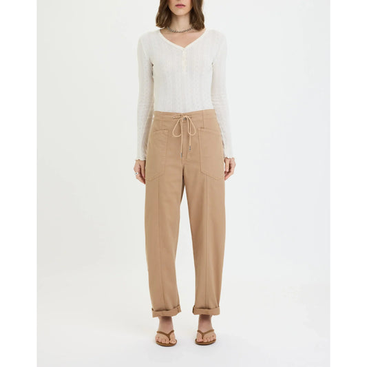 Daze Villa Drawstring Pants Latte